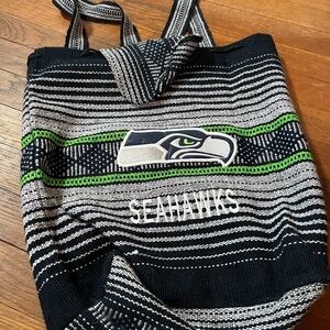 Seattle Seahawks Striped Tote Bag - Black and Green